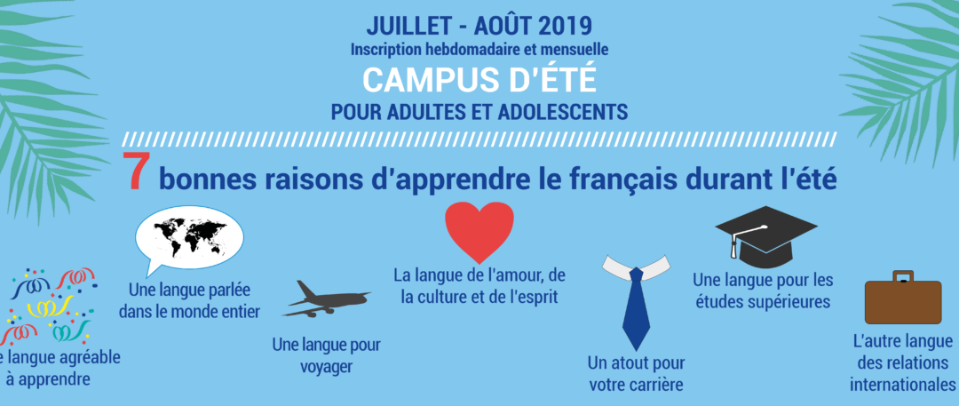Campus d&rsquo;été – cours de français pour adultes et adolescents